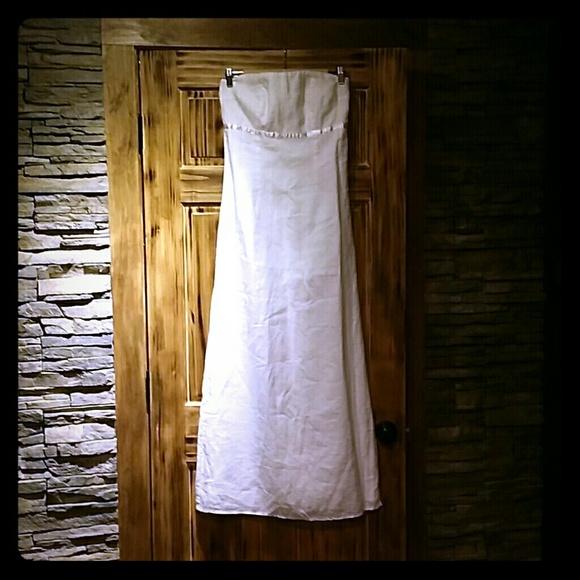 Linen wedding dress