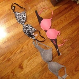 3 PINK nation bras