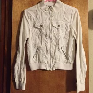 White zip up jacket