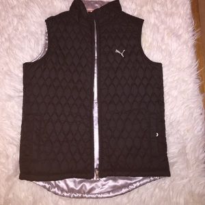 Black & Sliver Reversible Puma Girl's Vest