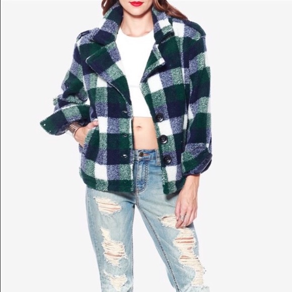 Jackets & Blazers - Lumberjack style cropped jacket