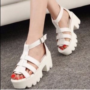 White Gladiator Shoes