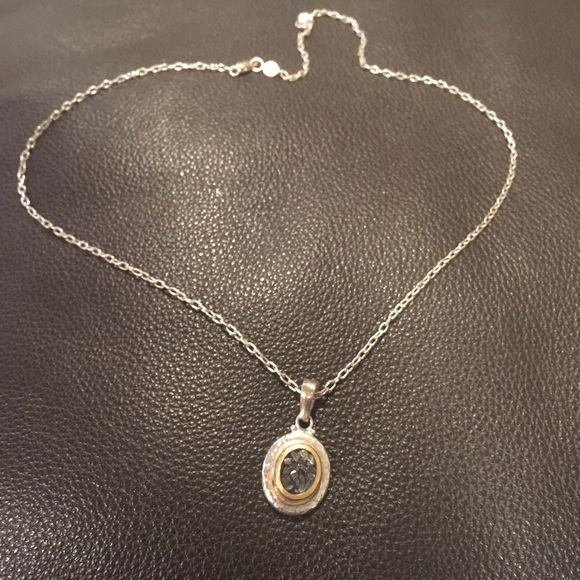 Gurhan Silver & 18Kt Gold Stone Necklace