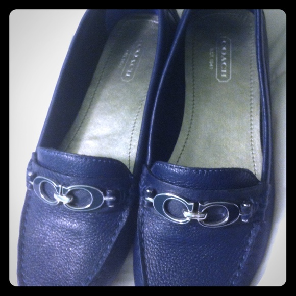 Coach brand new navy flats