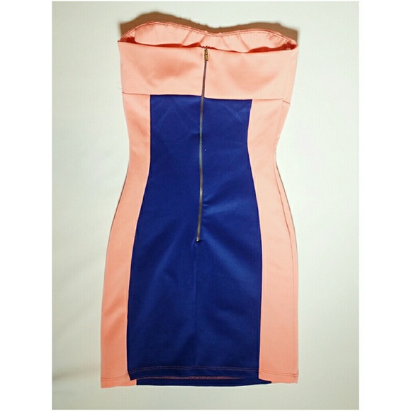 Coral/blue dress