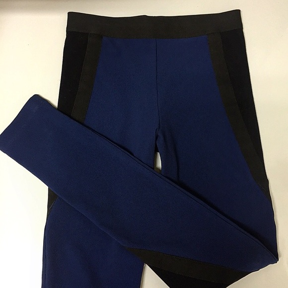 BCBG Navy/Blk Ribbed Legging