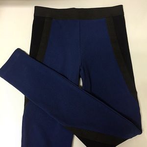 BCBG Navy/Blk Ribbed Legging