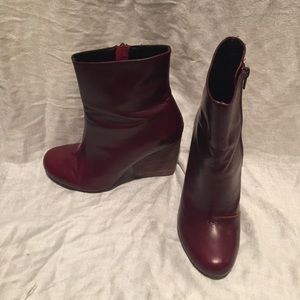 Asos Burgundy Ankle Booties