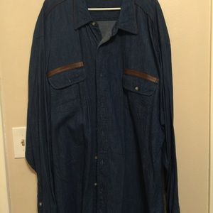 "King size" long sleeve button down