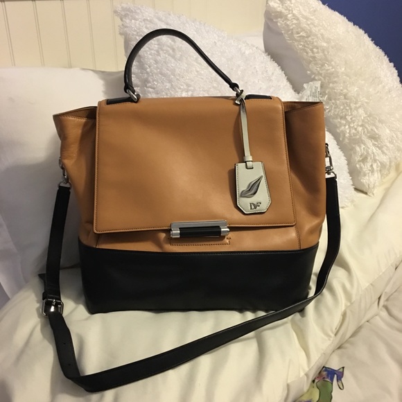 Diane Von Furstenger Colorblock Satchel - Picture 2 of 4