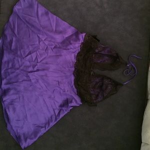 Lace Applique Satin Slip