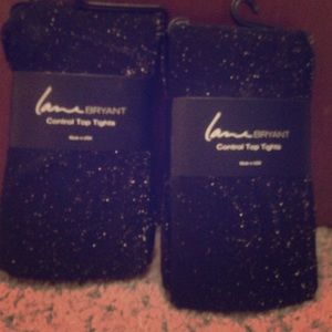 2 pairs brand new gold sparkle tights