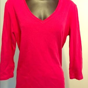 Long sleeve causal red t...