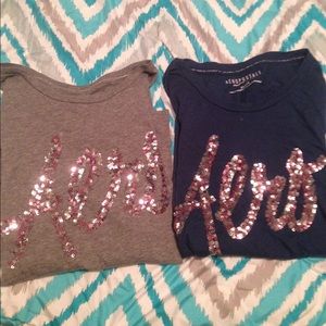 Two glitter aero shirts
