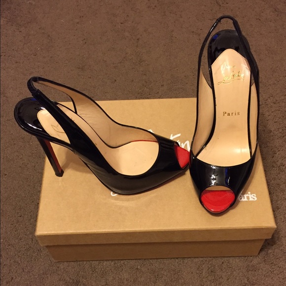 Christian Louboutin Flo Sling patent shoes - Picture 2 of 7