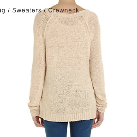 Vince Sz L Raglan Sweater Open Knit Rolled Hem - Picture 2 of 4