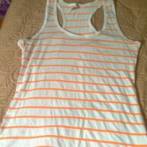 orange and white striped cami