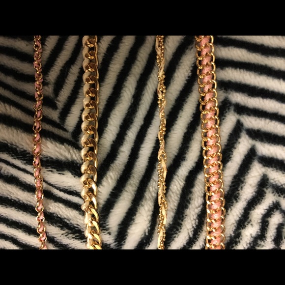 Arm candy bracelet set (pink, cream, gold)