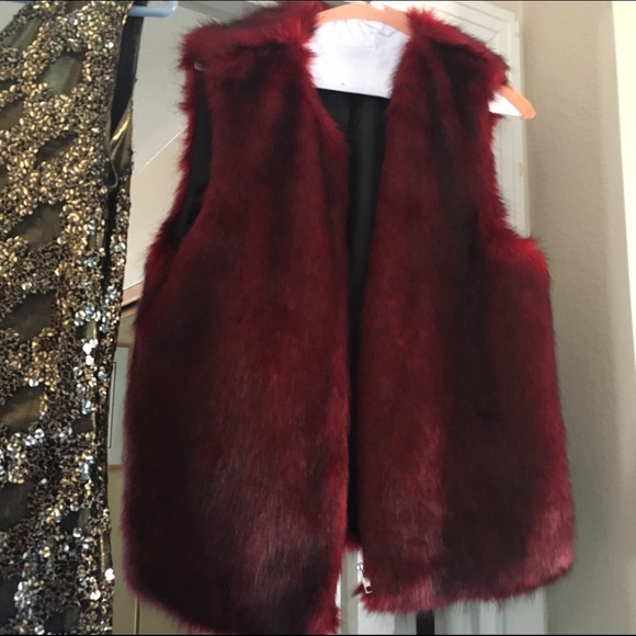 Faux fur vest
