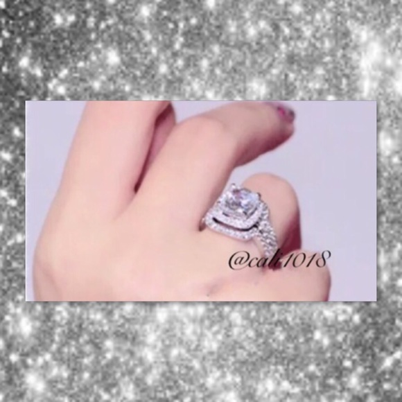 5⭐️BEST SELLER 🆕3PC White Topaz & 10K WG Filled - Picture 3 of 4