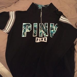 Victoria's Secret Pink Tropical Half Zip