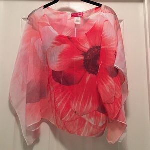 Sheer floral top