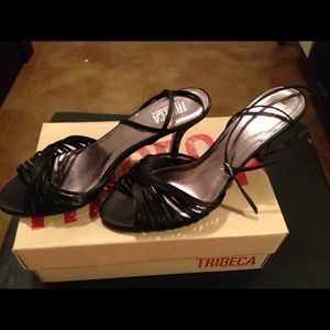 Beautiful Black Satin Sandal