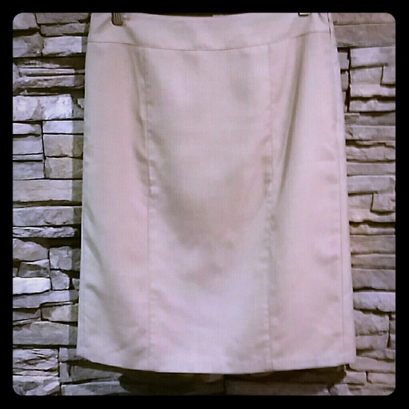 Ann Taylor tan pencil skirt