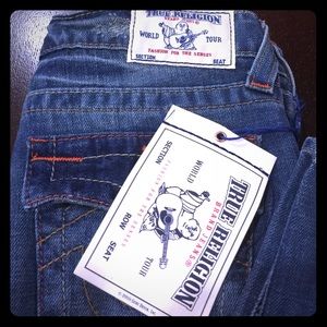 Boys-Ash Blue-True Religion Straight Leg Jeans