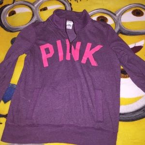 Victoria's Secret PINK  half zip up crewneck