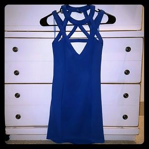 Blue bodycon dress