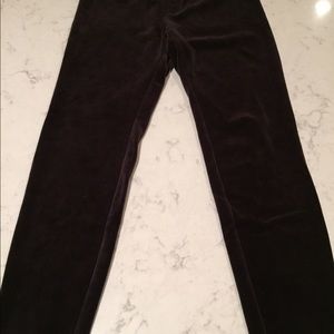 Hue Black Velvet Stretchy Pants