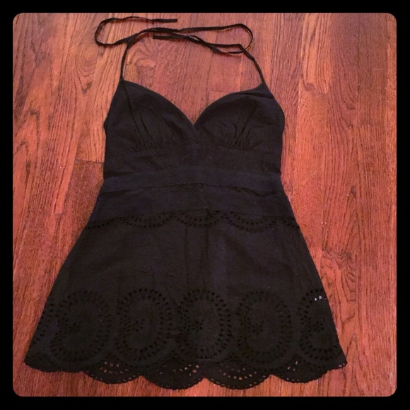 Black halter top
