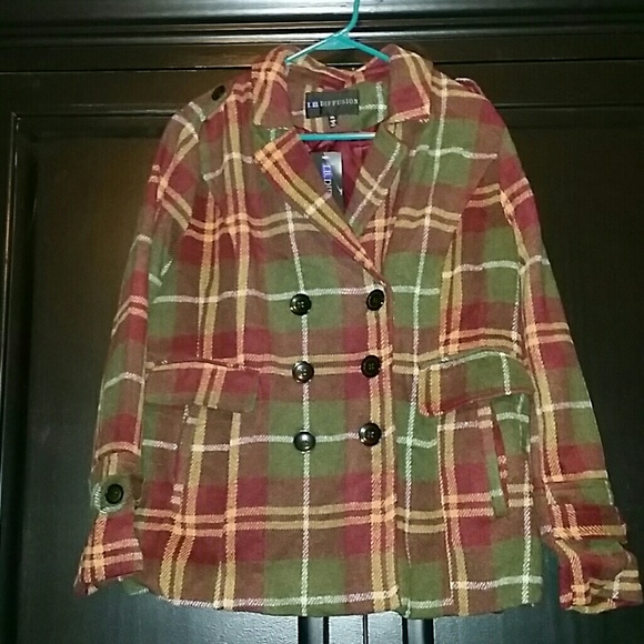 XL Peacoat NWT! Beautiful colors!