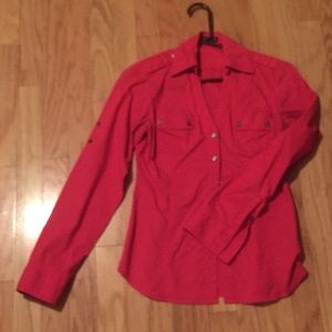 Express button up shirt Coral