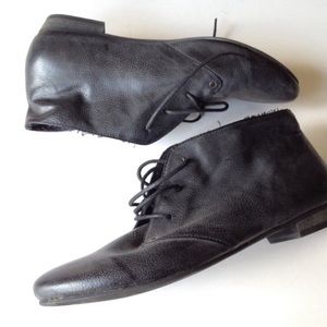 Distressed Leather Oxfords