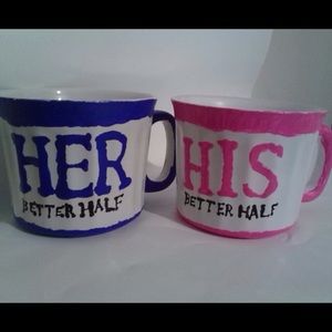 His & Her couple mugs