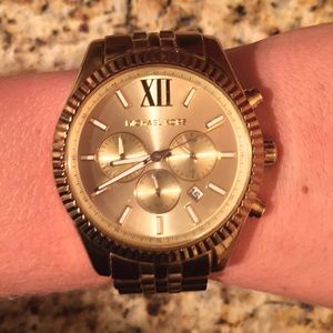 Gold Michael Kors Chronograph Lexington watch