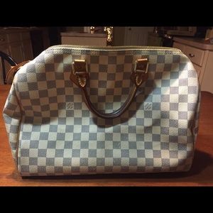 Authentic Louis Vuitton Speedy 35 Azur Damier