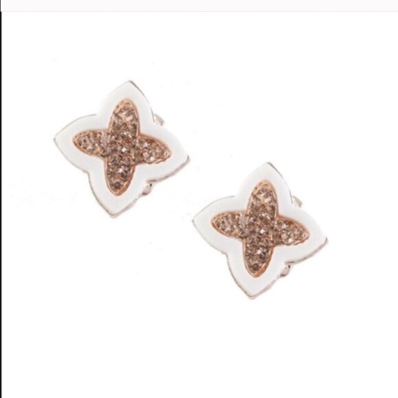 White and Golf Stud Earrings