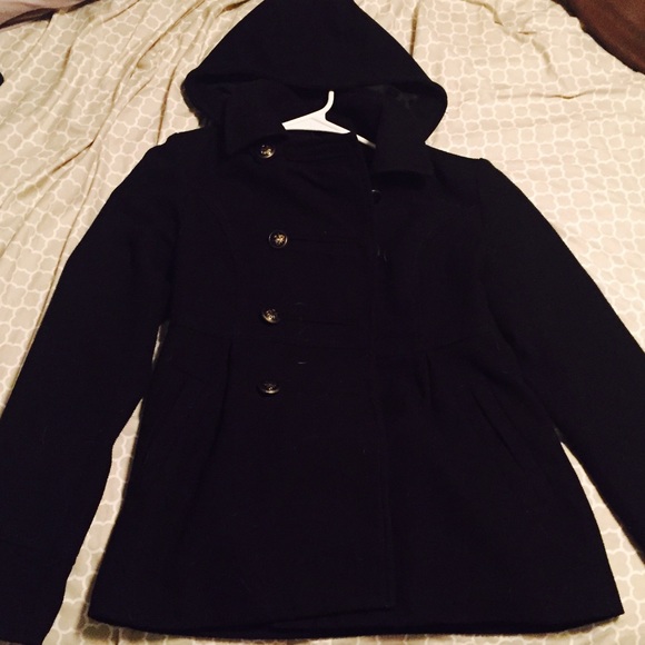 ‼️SOLD‼️NWOT hooded peacoat