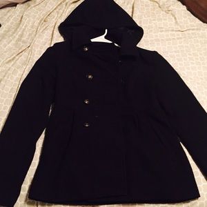 ‼️SOLD‼️NWOT hooded peacoat