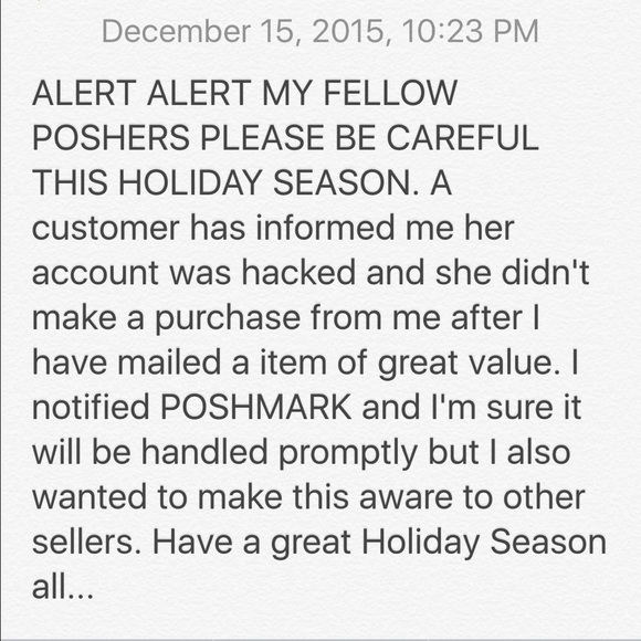 Customer stated her account was hacked - Picture 1 of 1