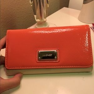 Nine West wallet. Never used. Coral & cream colors