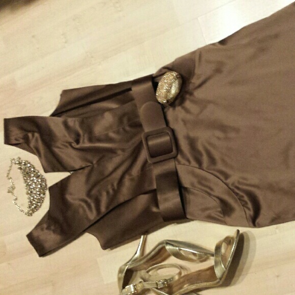 Elegant Chocolate Cocktail Dress