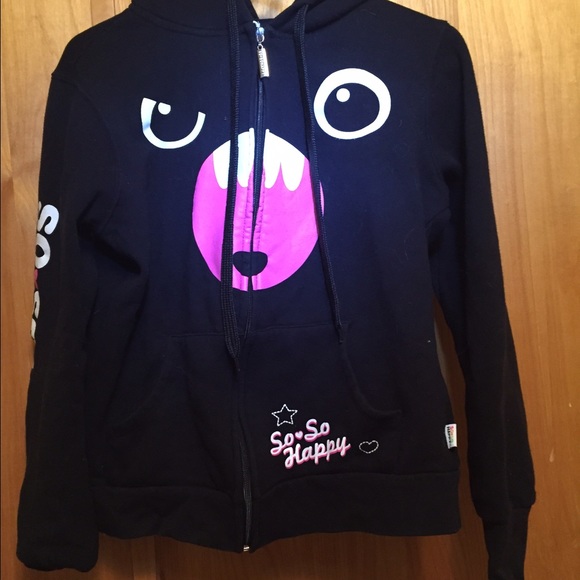 Black So So Happy Jacket/hoodie🔮😈