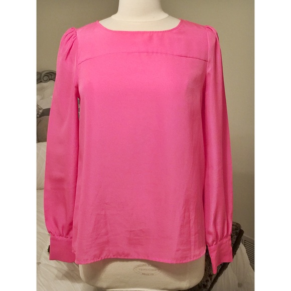 Neon Pink J.Crew Factory Blouse