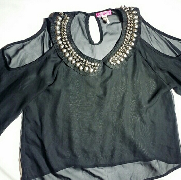 Studded chiffon shirt