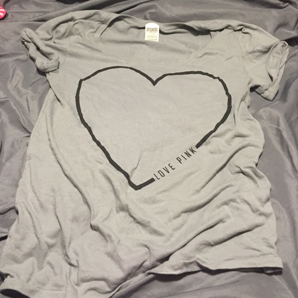 PINK Victoria's Secret Tops - Large gray PINK shirt
