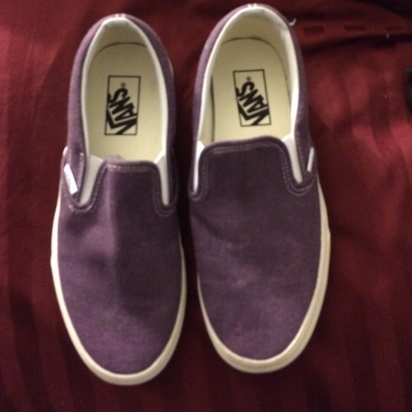 Purple slip on vans